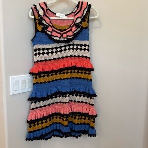 Zimmermann Tiered Pom Crochet Dress Sz M or Zimmermann 2